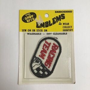 1970's Embroidered Patch for Jacket RACING TEAM The Show Offs Sewing NEW Vintage